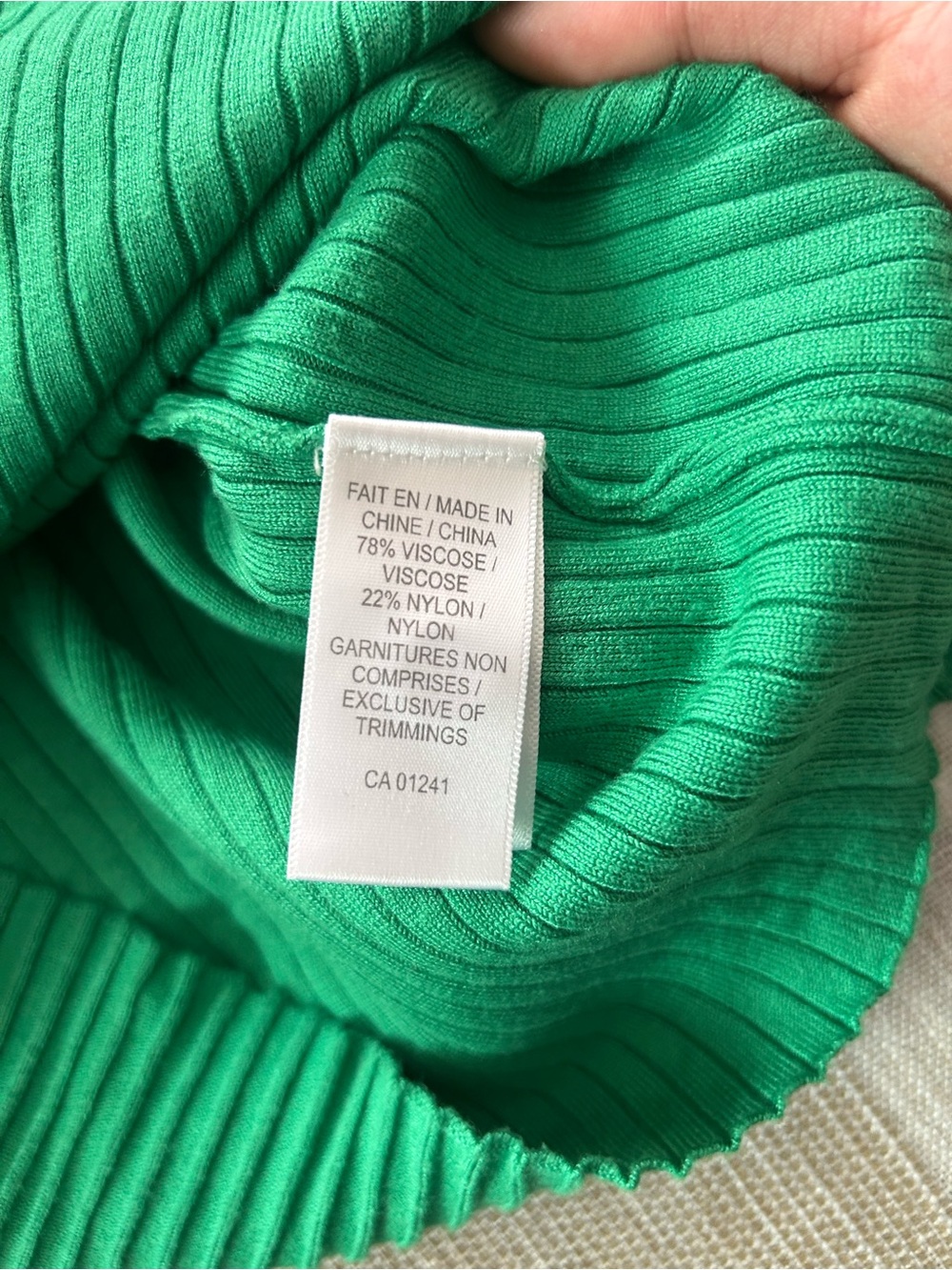 twik Green Ribbed Button-Up Cropped Cardigan - Picture 4 of 4